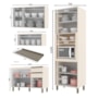Cozinha Completa 4 Peças Connect com Torre Quente 1 Forno - Móveis Henn  Off White