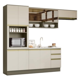 Cozinha Completa 4 Peças Connect com Torre Quente e Rodapé Duna/Cristal - Móveis Henn 