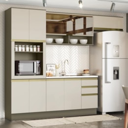 Cozinha Completa 4 Peças Connect com Torre Quente e Rodapé Duna/Cristal - Móveis Henn 