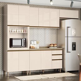 Cozinha Completa 4 Peças Connect Off White com Torre Quente 1 Forno - Móveis Henn