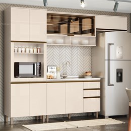 Cozinha Completa 4 Peças Connect Off White com Torre Quente - Móveis Henn