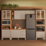 Cozinha Completa 5 Peças com Paneleiro 1 Forno e Paneleiro Duplo Forno Plena Cinamon/Nude Prime TX - Demóbile