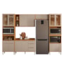 Cozinha Completa 5 Peças com Paneleiro 1 Forno e Paneleiro Duplo Forno Plena Cinamon/Nude Prime TX - Demóbile