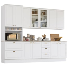 Cozinha Completa Americana 5 Peças Branco com Torre Quente 1 Forno - Móveis Henn Cozinha Completa Americana 5 Peças Branco com Torre Quente 1 Forno - Móveis Henn