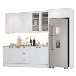 Cozinha Completa Americana 5 Peças com Lateral Branco - Móveis Henn Cozinha Completa Americana 5 Peças com Lateral Branco - Móveis Henn