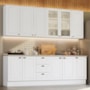 Cozinha Completa Americana 6 Peças Branco com Tampo - Móveis Henn