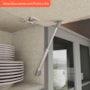 Cozinha Completa Americana 7 Peças Cinza/Nature com Tampo - Móveis Henn