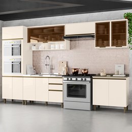 Cozinha Completa Connect 6 Peças Off White com Torre Quente 2 Fornos - Móveis Henn