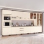 Cozinha Completa Connect 8 Peças Off White com Torre Quente e Cristaleira - Móveis Henn
