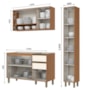 Cozinha Completa Venaly 6 Peças com Torre Quente 2 Fornos e Paneleiro Cinamomo/Off White - Móveis Henn
