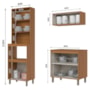 Cozinha Completa Venaly 6 Peças com Torre Quente 2 Fornos e Paneleiro Cinamomo/Off White - Móveis Henn