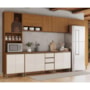 Cozinha Completa Venaly 7 Peças com Torre Quente 1 Forno e Paneleiro Cinamomo/Off White - Móveis Henn