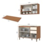 Cozinha Completa Venaly 7 Peças com Torre Quente 1 Forno e Paneleiro Cinamomo/Off White - Móveis Henn
