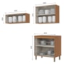 Cozinha Completa Venaly 7 Peças com Torre Quente 1 Forno e Paneleiro Cinamomo/Off White - Móveis Henn