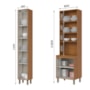 Cozinha Completa Venaly 7 Peças com Torre Quente 1 Forno e Paneleiro Cinamomo/Off White - Móveis Henn