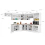 Cozinha de Canto Modulada Unna 10 Peças com Paneleiro Duplo Cristaleira Branco - Poliman Móveis