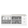 Cozinha Modulada Americana 2 Peças Balcões 120cm e 80cm Branco/Calcare com Tampos MDP - Móveis Henn