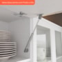 Cozinha Modulada Americana 8 Peças Balcão 120cm Branco/Calcare com Tampo - Móveis Henn