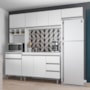 Cozinha Modulada Andréia 5 Peças 240cm Branco - AJL Móveis