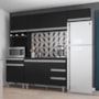 Cozinha Modulada Andréia 5 Peças 240cm Preto - AJL Móveis