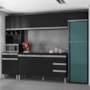 Cozinha Modulada Andréia 5 Peças 274cm Preto - AJL Móveis