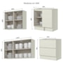 Cozinha Modulada Composição Fineze 12 peças Areia – Henn