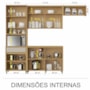 Cozinha Modulada Condessa 4 Peças com Paneleiro Carvalho/Greige - Nesher