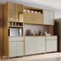 Cozinha Modulada Condessa 5 Peças com Paneleiro Carvalho/Greige - Nesher