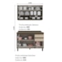 Cozinha Modulada Connect 2 Peças com Aéreo Basculante e Balcão 120cm Duna/Cristal - Móveis Henn