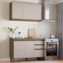 Cozinha Modulada Connect 2 Peças com Aéreo e Balcão 120cm Duna/Cristal - Móveis Henn