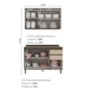Cozinha Modulada Connect 2 Peças com Aéreo e Balcão 120cm Duna/Cristal - Móveis Henn