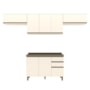 Cozinha Modulada Connect 4 Peças Balcão 120cm Off White com Tampo MDP - Móveis Henn