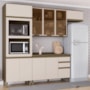 Cozinha Modulada Connect 4 Peças com Torre Quente 2 Fornos Duna/Cristal - Móveis Henn