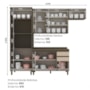 Cozinha Modulada Connect 4 Peças com Torre Quente 2 Fornos Duna/Cristal - Móveis Henn