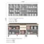 Cozinha Modulada Connect 5 Peças Aéreo 3 Portas Off White com Vidro - Móveis Henn