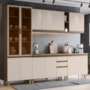 Cozinha Modulada Connect 6 Peças com Cristaleira Duna/Cristal - Móveis Henn