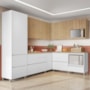 Cozinha Modulada de Canto Rainha 9 Peças com Paneleiro Branco/Nature - Nesher