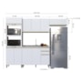 Cozinha Modulada Dinamarca 4 Peças com Torre Quente 2 Fornos Branco - Indékes
