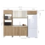 Cozinha Modulada Dinamarca 4 Peças com Torre Quente 2 Fornos Castani e Aéreo 120 com Vidro Off White - Indékes