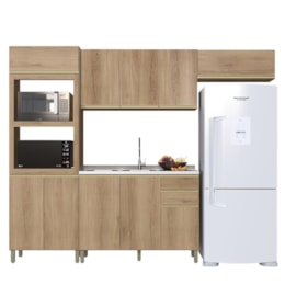 Cozinha Modulada Dinamarca 4 Peças com Torre Quente 2 Fornos Castani - Indékes 