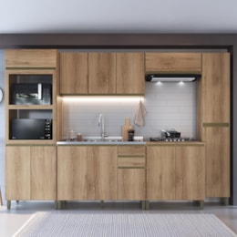 Cozinha Modulada Dinamarca 6 Peças com Torre Quente 2 Fornos Castani - Indékes