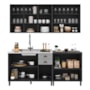 Cozinha Modulada Firenze 4 Peças com Balcão 120cm Chumbo/Titânio sem Tampo - Indékes