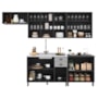 Cozinha Modulada Firenze 5 Peças com Balcão 120cm Chumbo/Titânio sem Tampo - Indékes