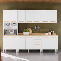 Cozinha Modulada Intenza Bergamo 5 Peças Branco - Nicioli Cozinha Modulada Intenza Bergamo 5 Peças Branco - Nicioli