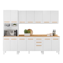 Cozinha Modulada Intenza Bergamo 5 Peças Branco - Nicioli Cozinha Modulada Intenza Bergamo 5 Peças Branco - Nicioli