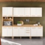Cozinha Modulada Intenza Bergamo 5 Peças Freijó/Off White Cristal - Nicioli