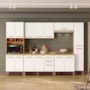 Cozinha Modulada Intenza Carolina 6 Peças Freijó/Off White Cristal - Nicioli