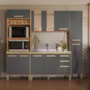 Cozinha Modulada Intenza Lidia 4 Peças Freijó/Chumbo - Nicioli