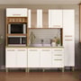 Cozinha Modulada Intenza Lidia 4 Peças Freijó/Off White Cristal - Nicioli