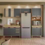 Cozinha Modulada Intenza Nubia 4 Peças Freijó/Chumbo - Nicioli